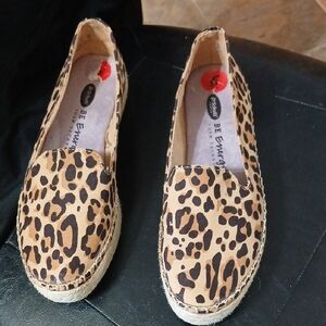 Dr. Scholl's Leopard Print Espadrilles in Tan and Black